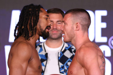RUNNING ORDER, WEIGHTS AND IMAGES FROM DEMETRIUS ANDRADE VS. LIAM WILLIAMS WEIGH-IN IN FLORIDA