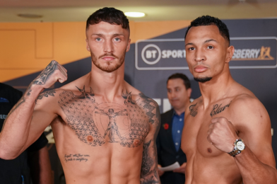 PARKER v MORRISON OFFICIAL WEIGH-IN RESULTS AND RUNNING ORDER