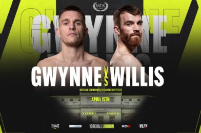 Gavin Gwynne vs. Luke Willis headlines MTK Fight Night in April
