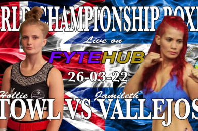 TOWL DEFENDS CROWN AGAINST VALLEJOS 26 MARCH – LIVE ON FYTEHUB