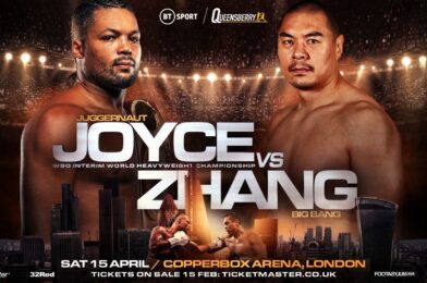 Joyce vs Zhang Set For April 15